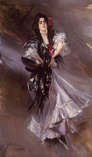 Portrait of Anita de La Ferie the Spanish Dancer 1900 - Giovanni Boldini reproduction oil painting