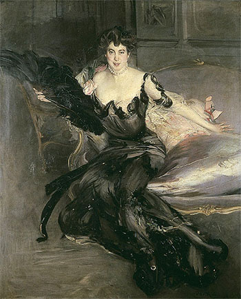 Portrait of a Lady Mrs Lionel Phillips 1903 - Giovanni Boldini reproduction oil painting
