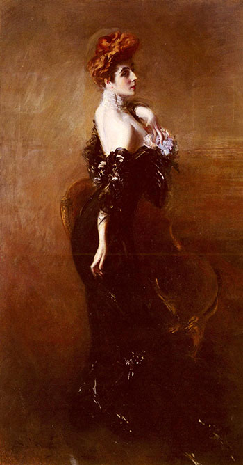 Madame Pages in Evening Dress 1912 - Giovanni Boldini reproduction oil painting