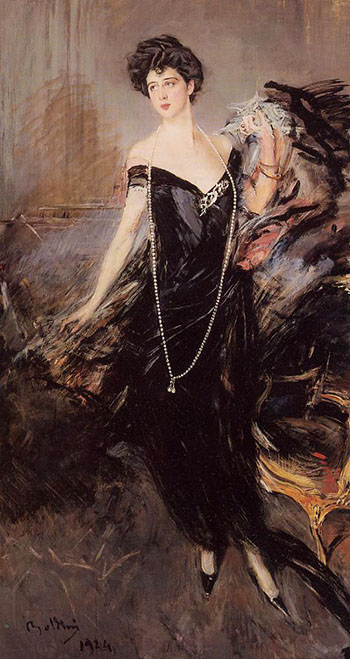 Portrait of Donna Franca Florio 1924 - Giovanni Boldini reproduction oil painting