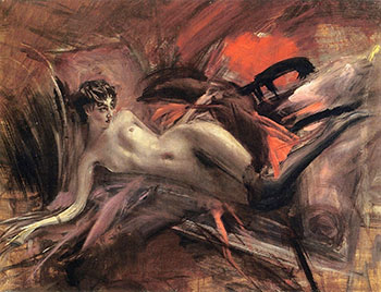 Reclining Nude II 1930 - Giovanni Boldini reproduction oil painting