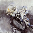 A Lady with a Cat - Giovanni Boldini reproduction oil painting