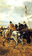 Horses and Knights - Giovanni Boldini reproduction oil painting