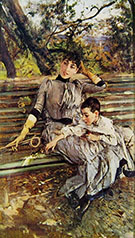 In Garden - Giovanni Boldini reproduction oil painting