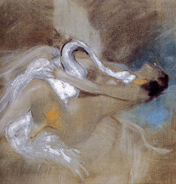 Leda with Swan - Giovanni Boldini reproduction oil painting