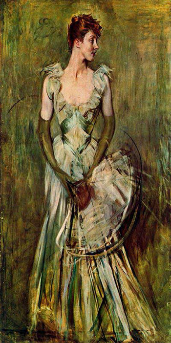 Portrait of Countess de Leusse - Giovanni Boldini reproduction oil painting