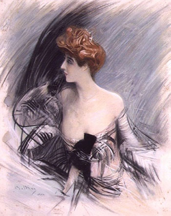 Portrait of Sarah Bernhardt 1 - Giovanni Boldini reproduction oil painting