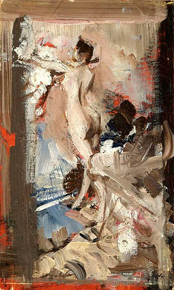 The Artist's Model Montecatini - Giovanni Boldini reproduction oil painting