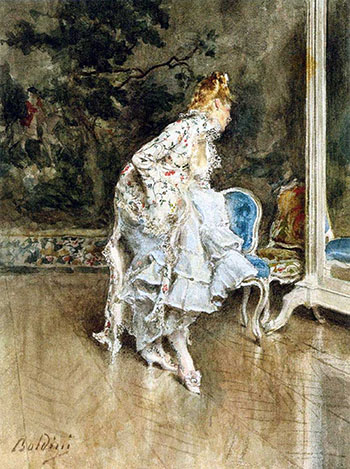 The Beauty Before the Mirror - Giovanni Boldini reproduction oil painting