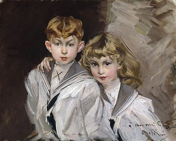 The Two Children - Giovanni Boldini reproduction oil painting