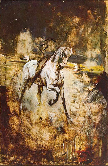 White Horse - Giovanni Boldini reproduction oil painting