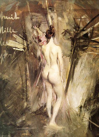 Nudo di Schiena 1895 - Giovanni Boldini reproduction oil painting
