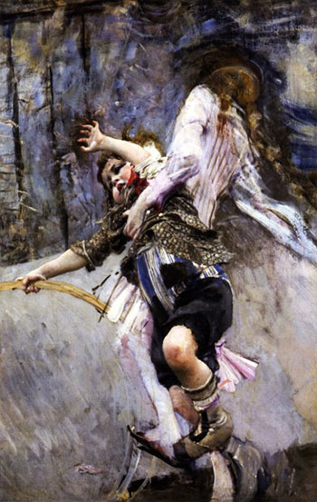 Child With Hoop - Giovanni Boldini reproduction oil painting