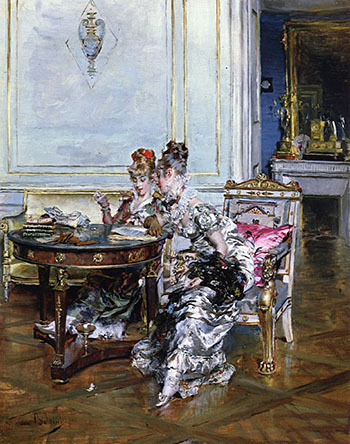 Confidences - Giovanni Boldini reproduction oil painting