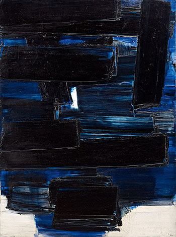 Black and Blue 2 - Pierre Soulages reproduction oil painting