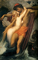 The Fisherman and the Siren c1856 - Frederick Lord Leighton reproduction oil painting