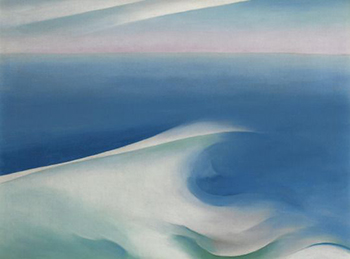 Blue Wave Maine Light Blue Sea 1926 - Georgia O'Keeffe reproduction oil painting