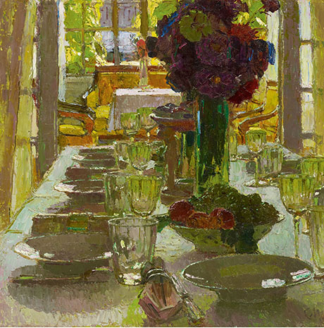 The Dining Room 1915 - Carl Moll reproduction oil painting