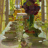 The Dining Room 1915 - Carl Moll reproduction oil painting