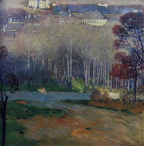 View of Hellienstadt - Carl Moll reproduction oil painting