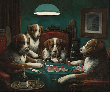 The Poker Game - Cassius Marcellus Coolidge reproduction oil painting