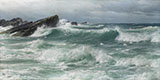 Waves Breaking on a Rocky Coast - David James