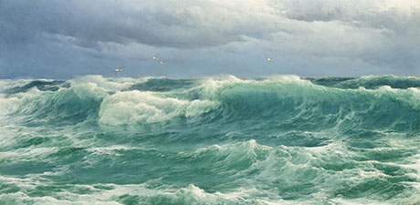 When the Wind Blows the Sea In - David James reproduction oil painting