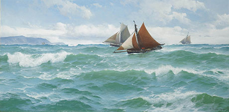 With the Wind and Tide - David James reproduction oil painting