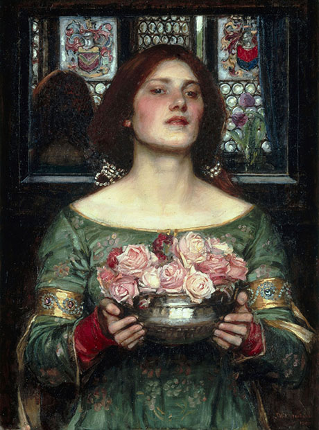 Gather Ye Rosebuds While Ye May 1908 - John William Waterhouse reproduction oil painting
