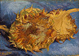 Two Sunflowers 1888 - Vincent van Gogh reproduction oil painting