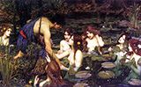 Hylas and the Nymphs 1896 - John William Waterhouse reproduction oil painting