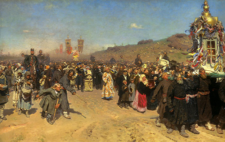 Religious Procession in Kursk Province c1883 - Ilya Repin reproduction oil painting