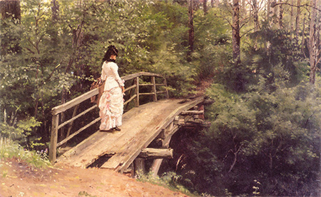 Bridge in Abramtsevo - Ilya Repin reproduction oil painting