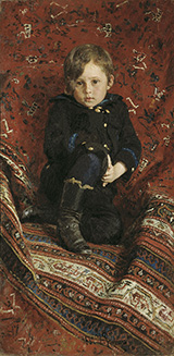 Portrait of Yury Repin the Artist's Son - Ilya Repin reproduction oil painting