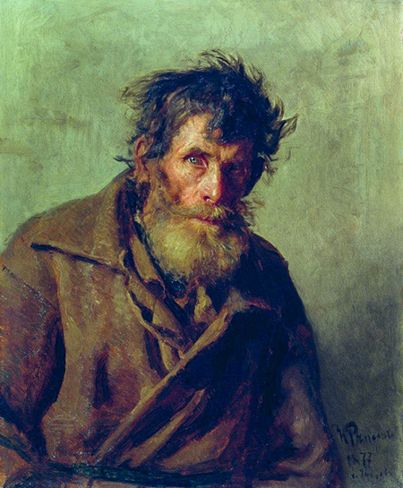 A Shy Peasant - Ilya Repin reproduction oil painting