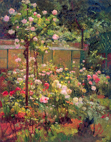 Jardin en Fleurs 1890 - Robert Vonnoh reproduction oil painting