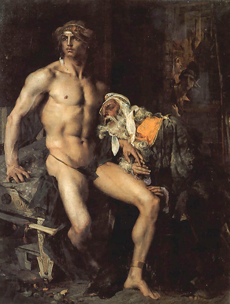 Achilles and Priam c1876 - Jules Bastien-Lepage reproduction oil painting