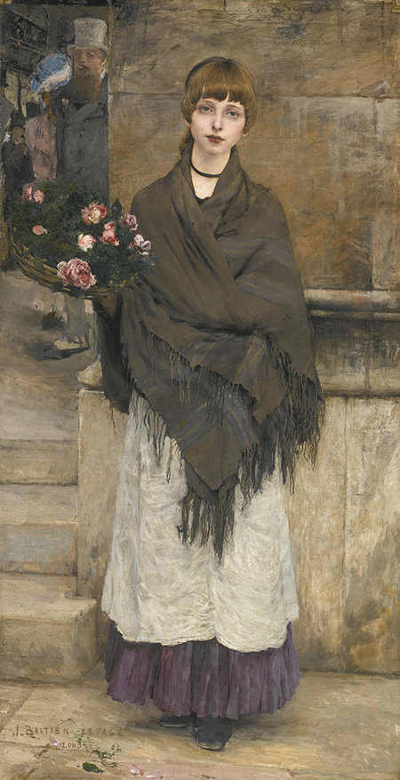 Marchande De Fleurs A Londres 1882 - Jules Bastien-Lepage reproduction oil painting
