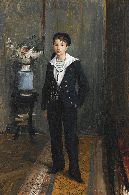 Portrait of a Young Boy - Jules Bastien-Lepage reproduction oil painting