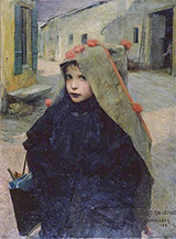 Going to School 1882 - Jules Bastien-Lepage reproduction oil painting
