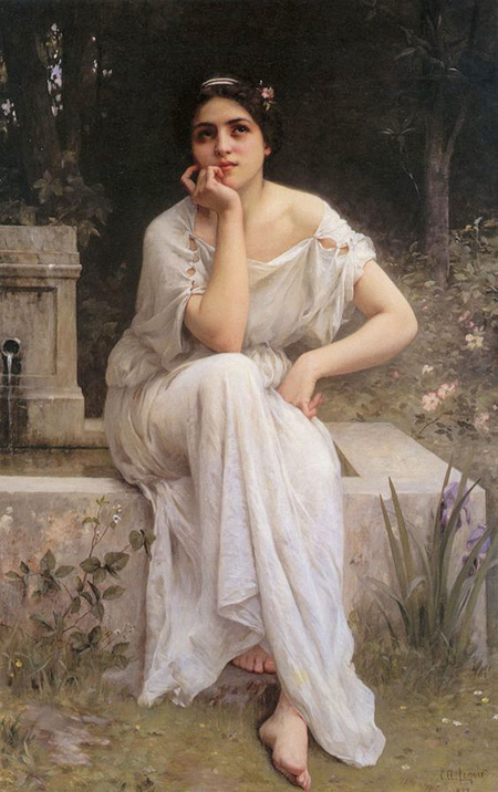Meditation - Charles Amable Lenoir reproduction oil painting