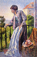 Madame Luce on the Balcony 1893 - Maximilien Luce