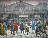 La Gare De L'Est Sous La Neige 1917 - Maximilien Luce