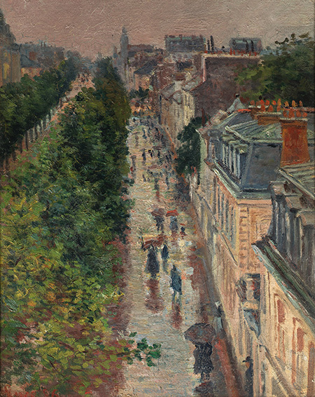Street Scene in Paris 1896 - Maximilien Luce reproduction oil painting