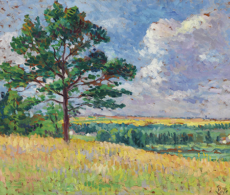 Paysage Pres De Mereville 1905 - Maximilien Luce reproduction oil painting