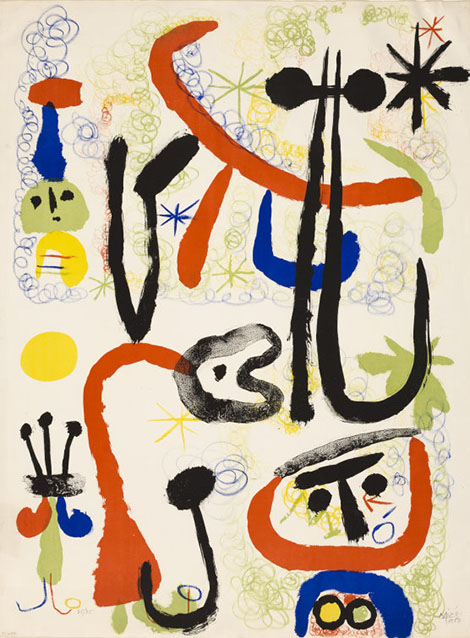 Personnages and Animals 1950 - Joan Miro reproduction oil painting