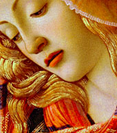 Madonna de Magnificat Detail 1 - Sandro Botticelli reproduction oil painting