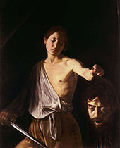 David with the Head of Goliath c1610 - Caravaggio reproduction oil painting