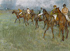 Jockeys in the Rain - Edgar Degas reproduction oil painting