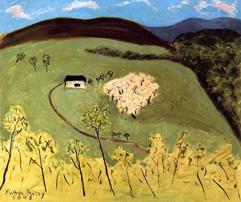 Apple Orchard in Bloom 1943 - Milton Avery reproduction oil painting
